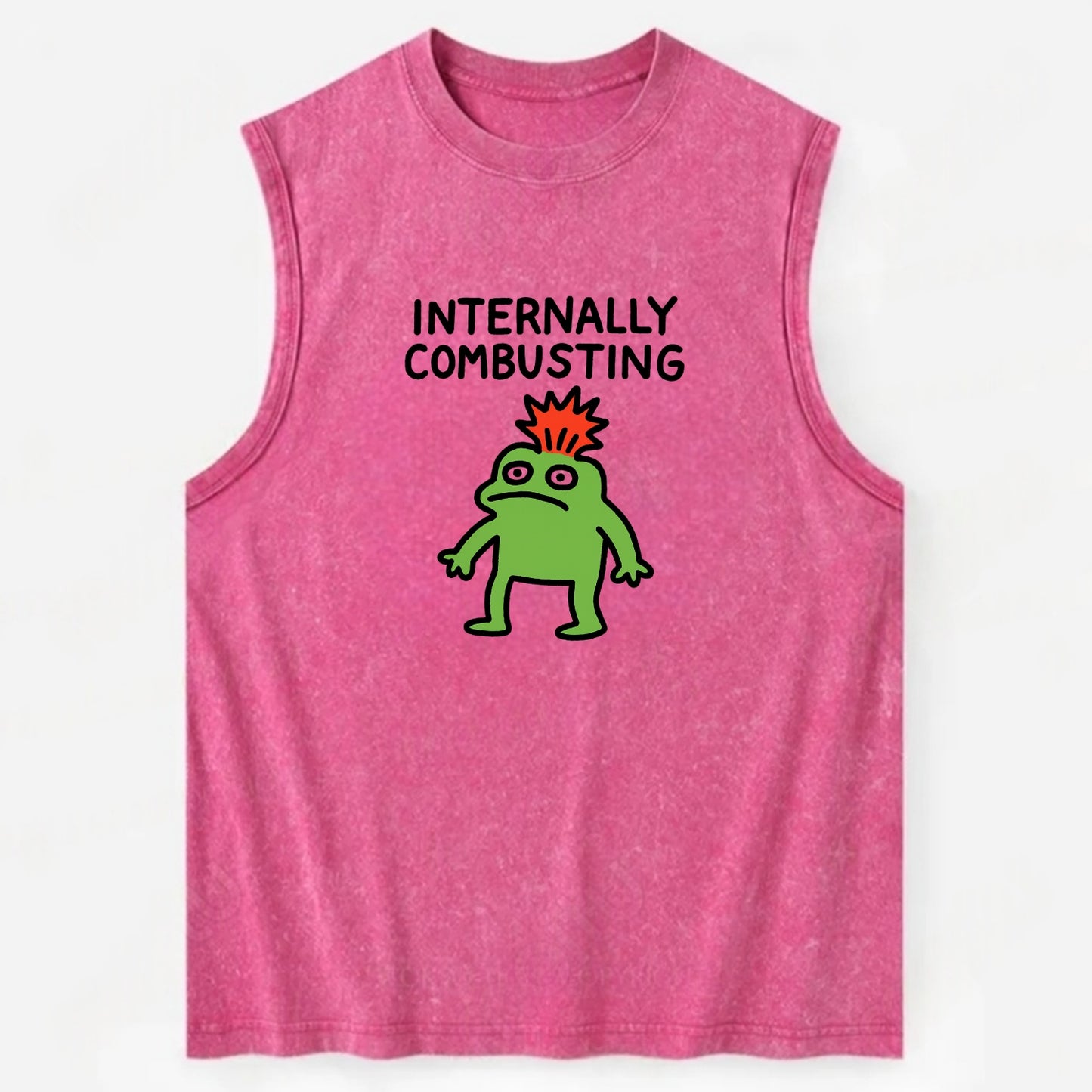 INTERNALLY COMBUSTING | Calm exterior exploding inside - Vintage Washed Tank - Pink