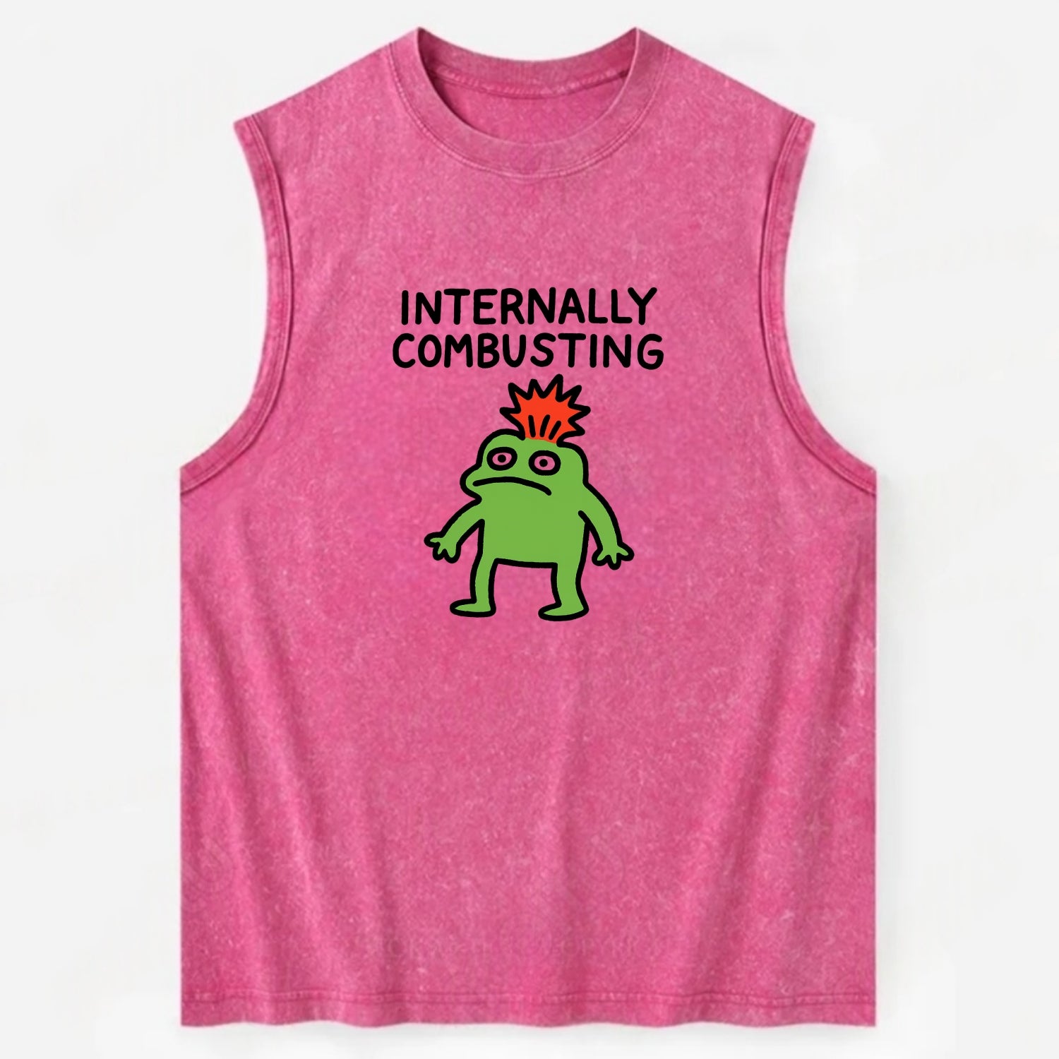 INTERNALLY COMBUSTING | Calm exterior exploding inside - Vintage Washed Tank - Pink