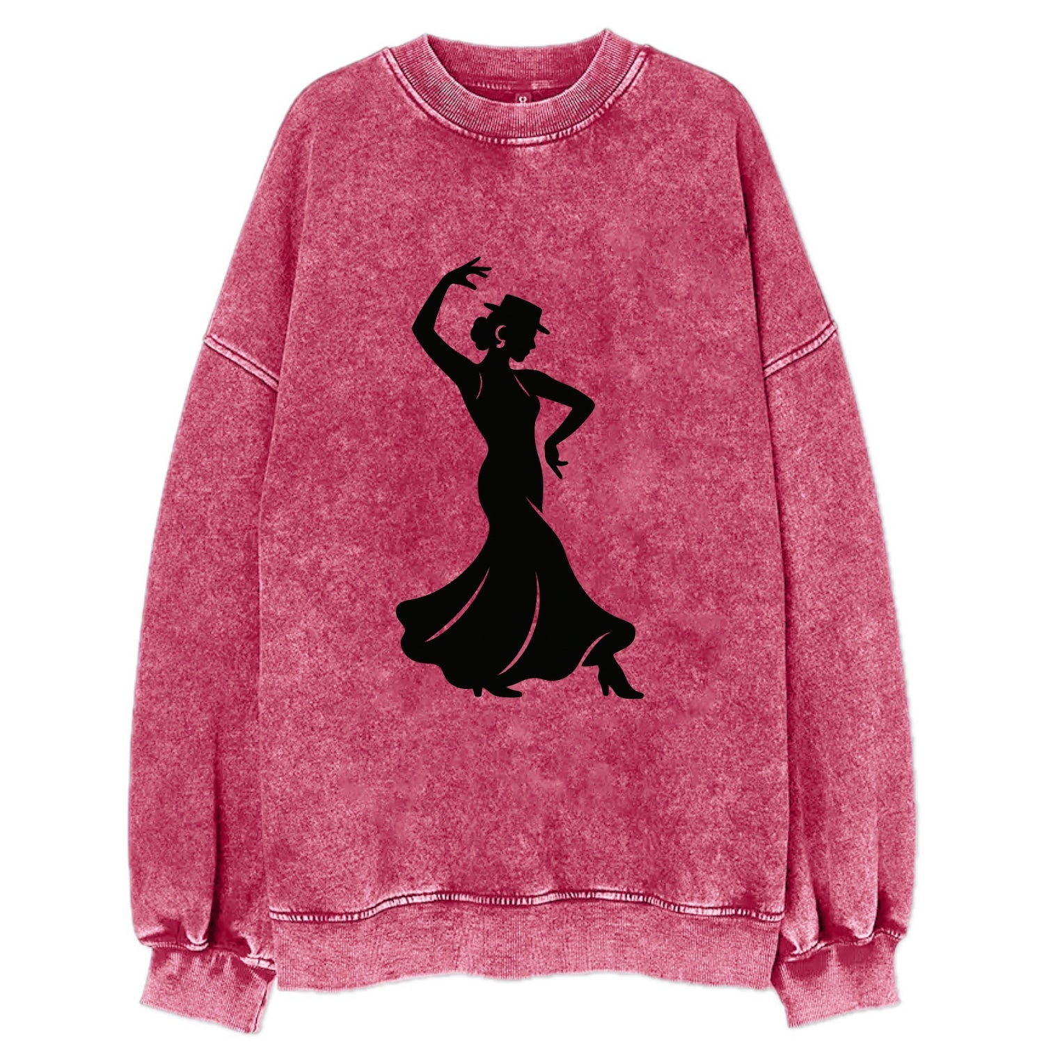 Flamenco dancer passionate stance - Vintage Sweatshirt - Pink