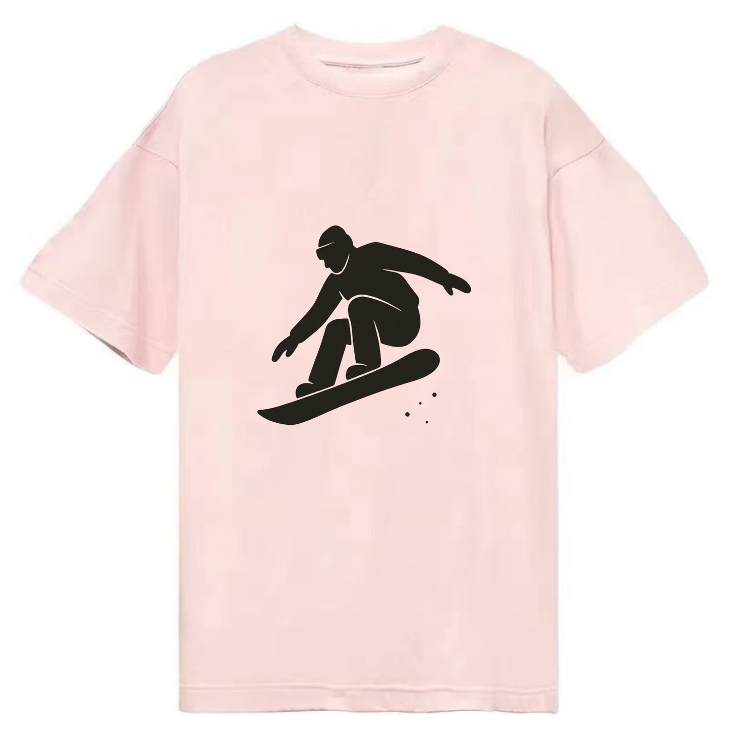 Snowboarder catching air off a jump - Classic T-shirt - Pink