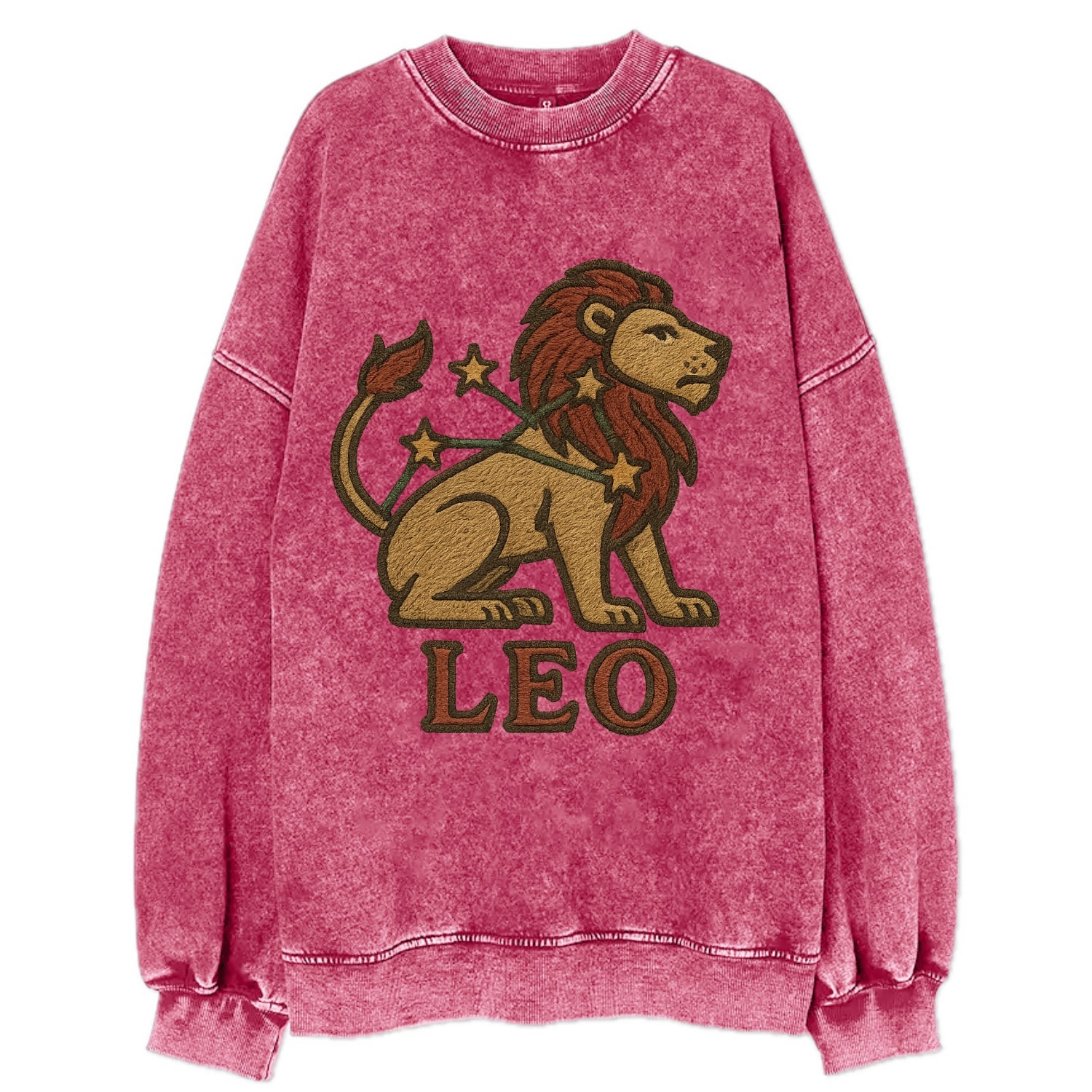 Leo Lion  - Vintage Sweatshirt - Pink