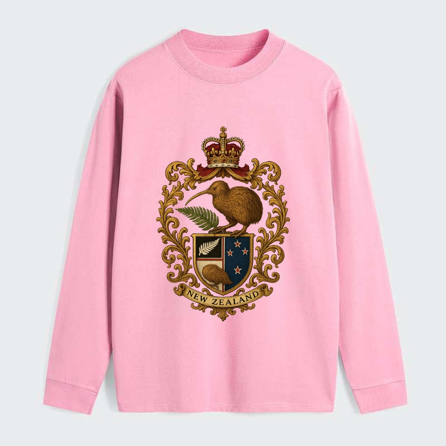 New Zealand Kiwi Emblem - Classic Long Sleeve Shirt - Pink