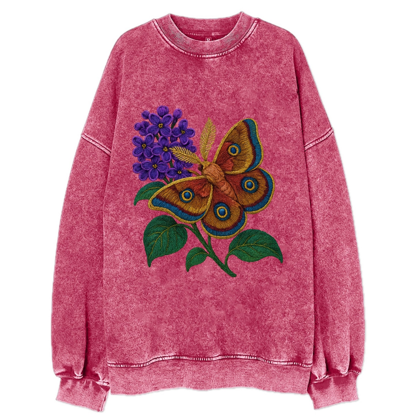 Polyphemus Moth - Vintage Sweatshirt - Pink