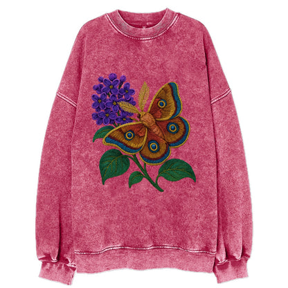 Polyphemus Moth - Vintage Sweatshirt - Pink