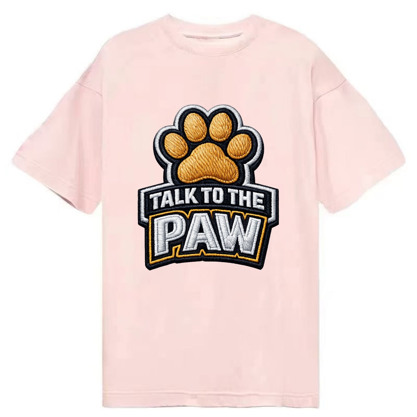 TALK TO THE PAW - raised paw in tan , sassy pet - Classic T-shirt - Pink