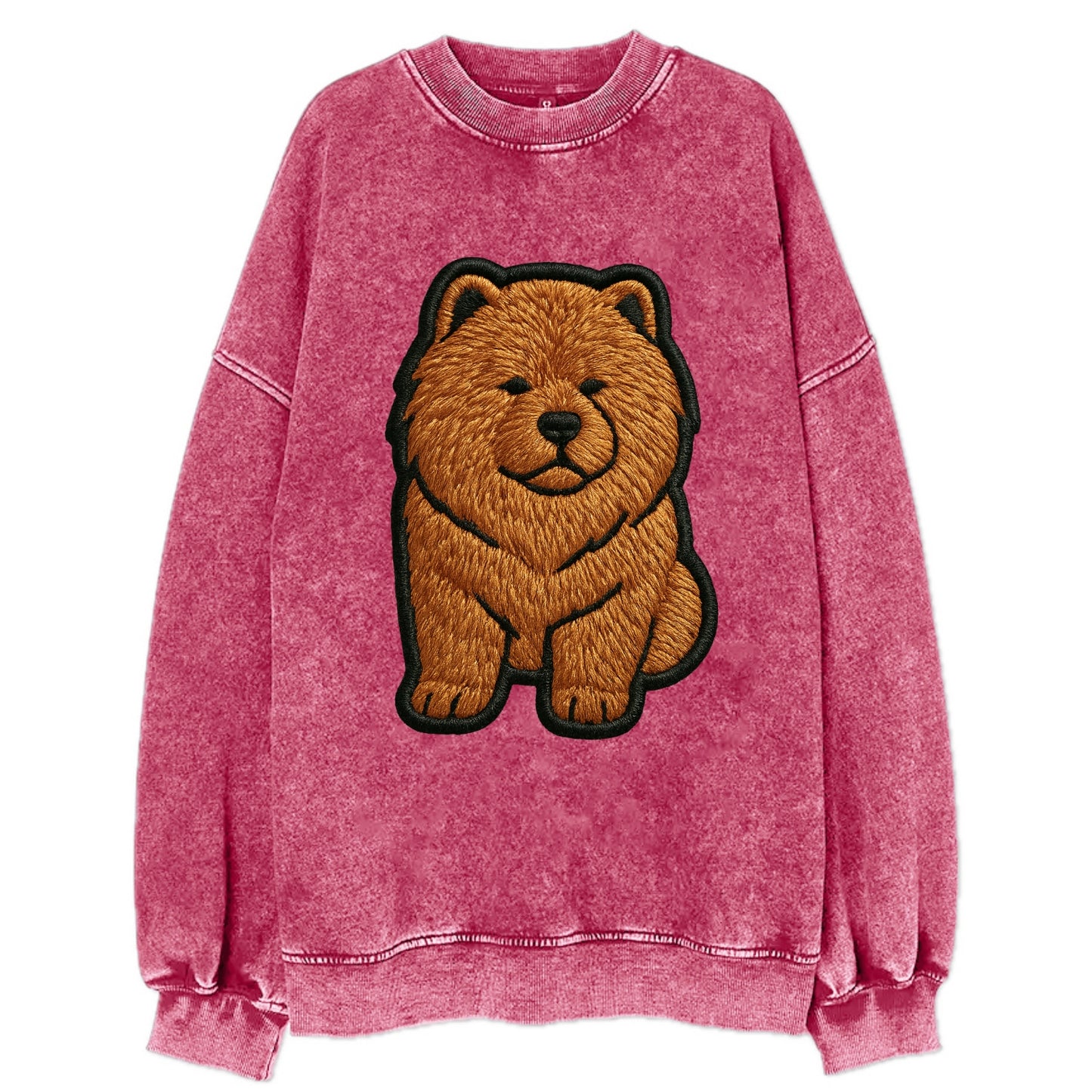 Chow Chow - Trendy lion-mane design with - Vintage Sweatshirt - Pink