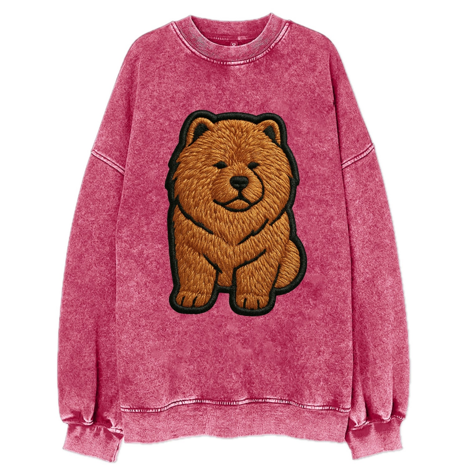 Chow Chow - Trendy lion-mane design with - Vintage Sweatshirt - Pink