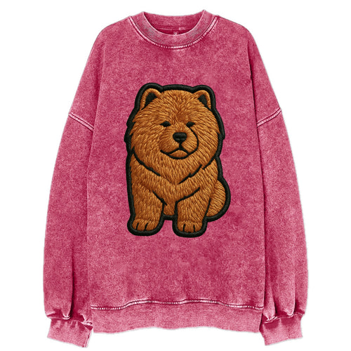 Chow Chow - Trendy lion-mane design with - Vintage Sweatshirt