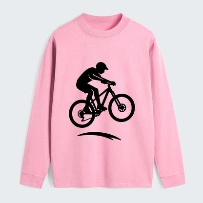 Mountain biker catching air - Classic Long Sleeve Shirt - Pink