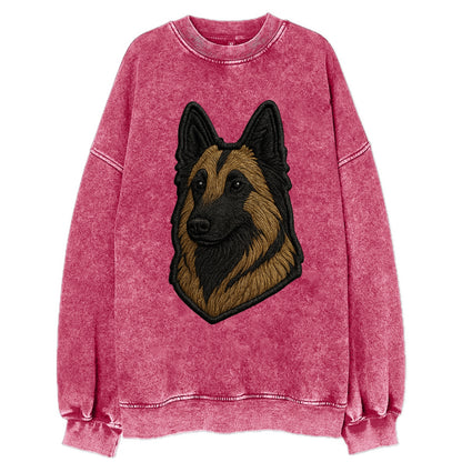 Belgian Tervuren - Trendy shepherd desig - Vintage Sweatshirt - Pink