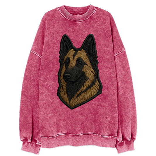 Belgian Tervuren - Trendy shepherd desig - Vintage Sweatshirt - Pink