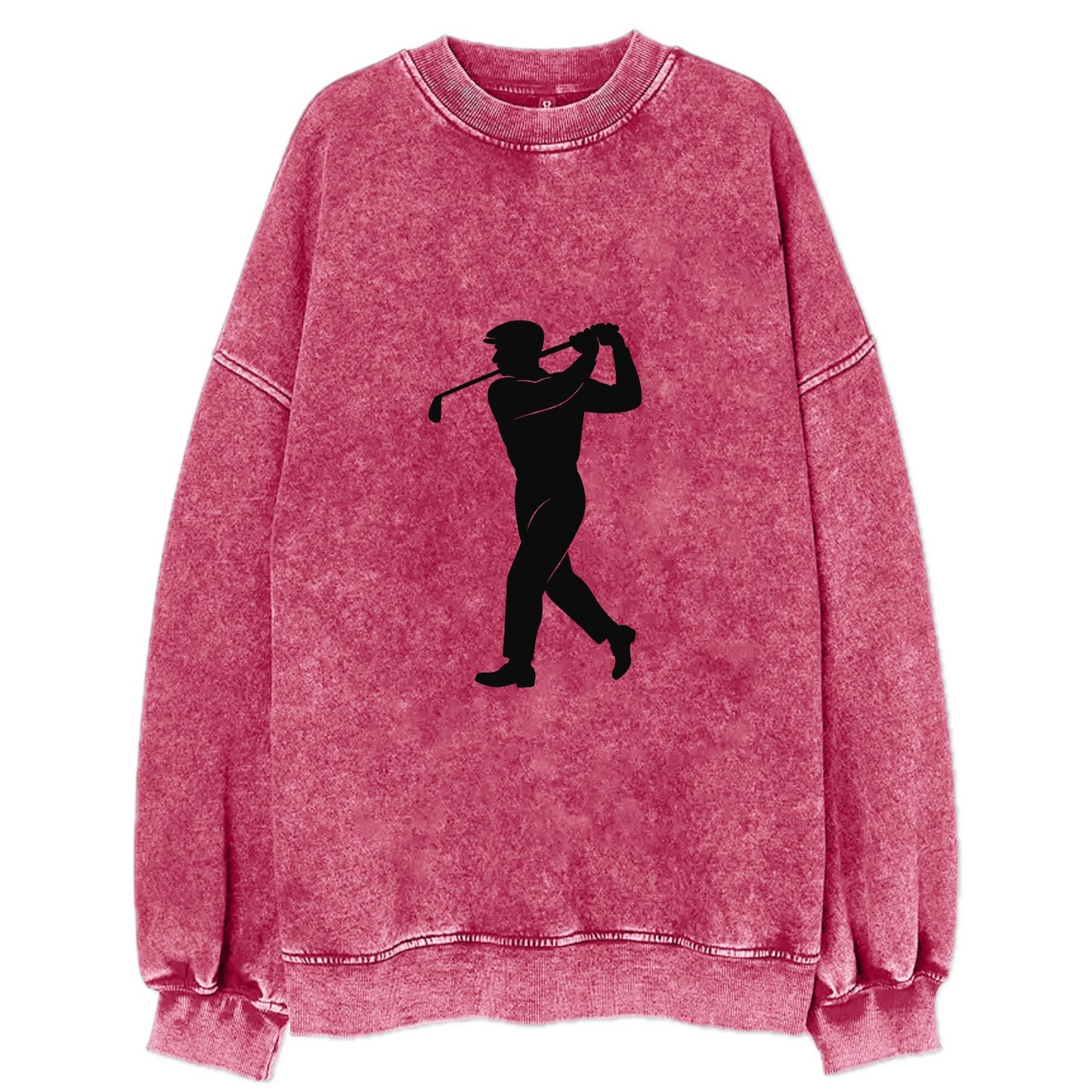 Golfer perfect swing follow-through - Vintage Sweatshirt - Pink