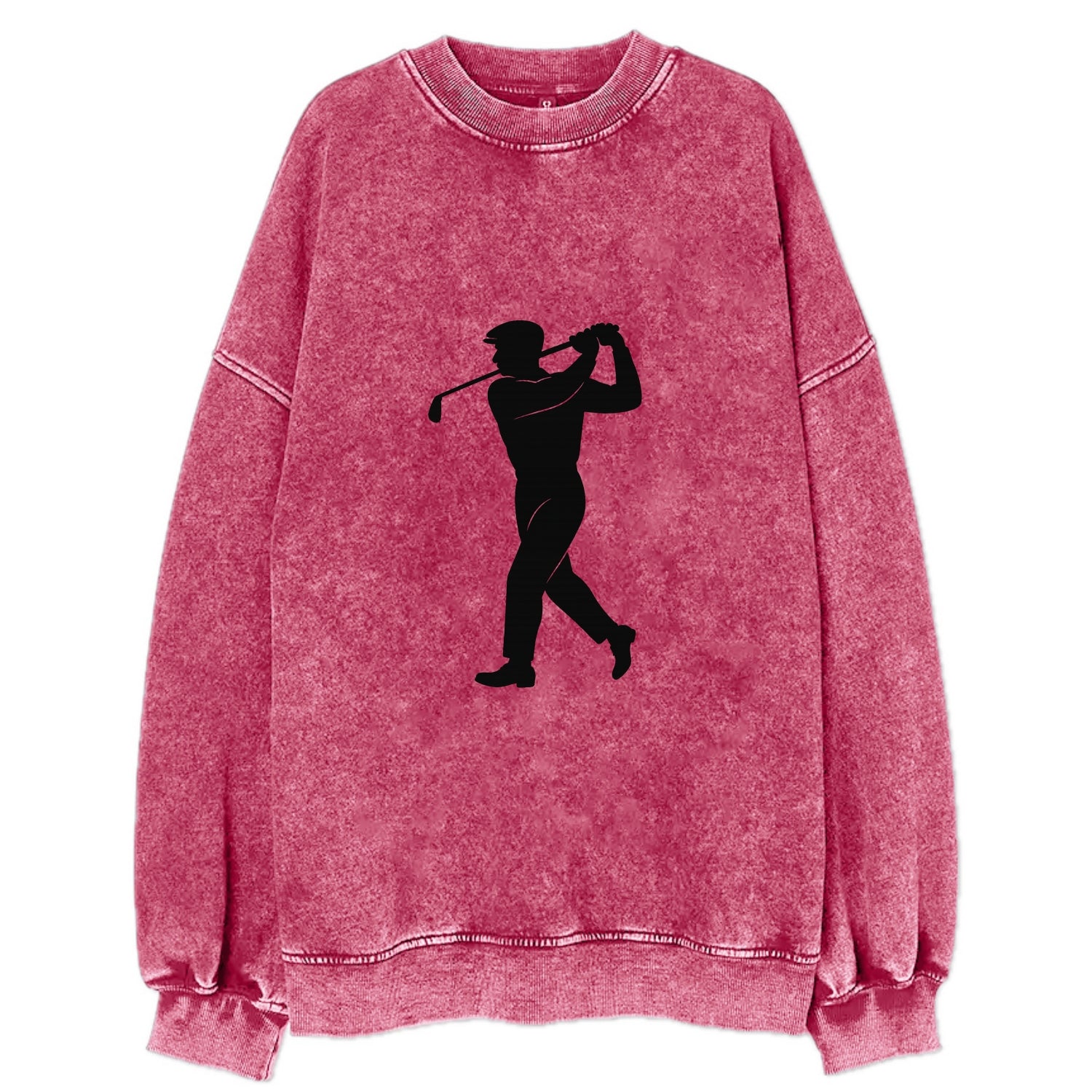 Golfer perfect swing follow-through - Vintage Sweatshirt - Pink