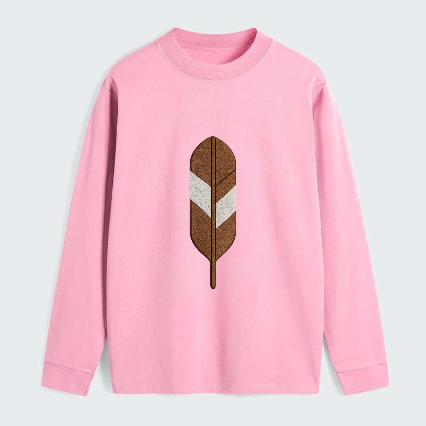 Eagle Feather  - Classic Long Sleeve Shirt - Pink