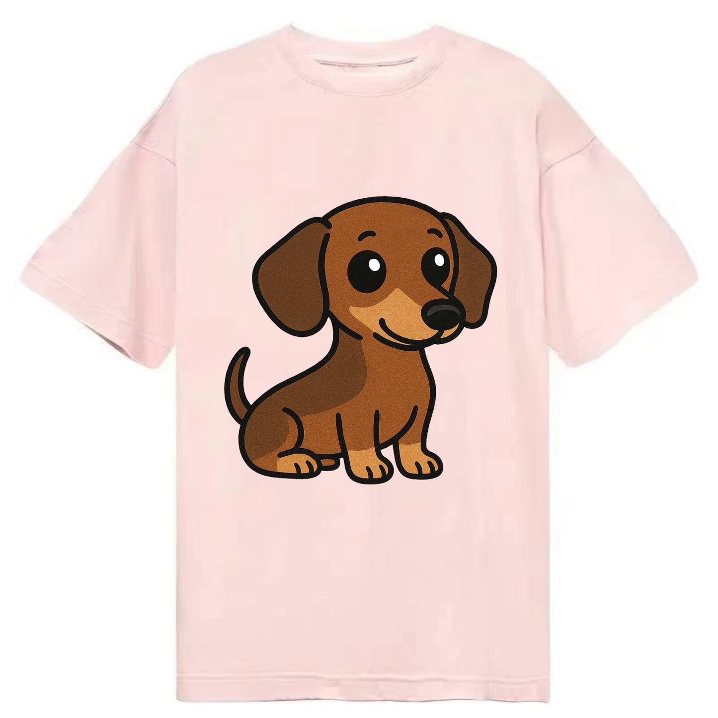 Dachshund - Long body profile view - Classic T-shirt - Pink