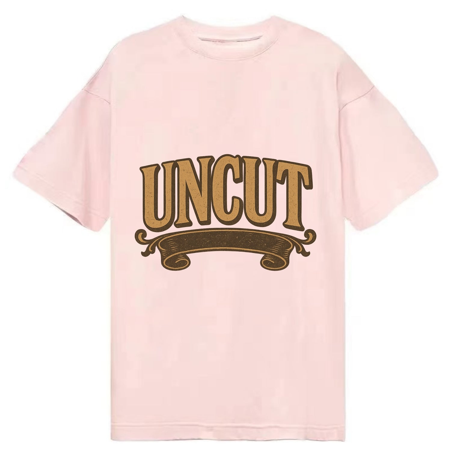 Bold typography design - "UNCUT" - pure, undiluted, authentic - Classic T-shirt - Pink