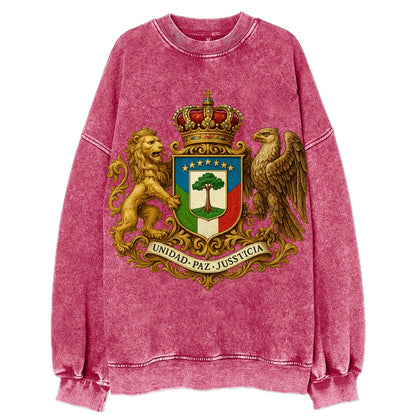 Equatorial Guinea Silk Cotton Tree Emblem - Vintage Sweatshirt - Pink