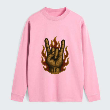 Devil Horns  - Classic Long Sleeve Shirt - Pink
