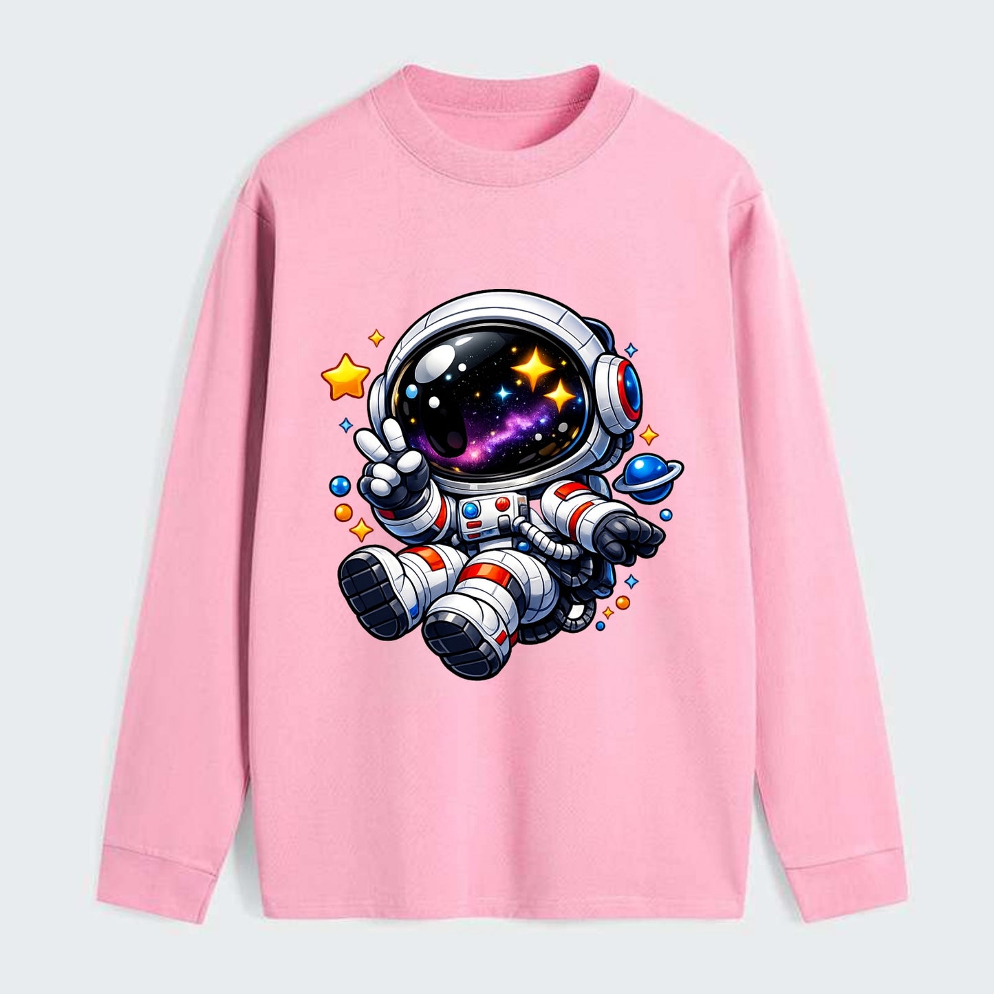 Space Explorer - Classic Long Sleeve Shirt - Pink