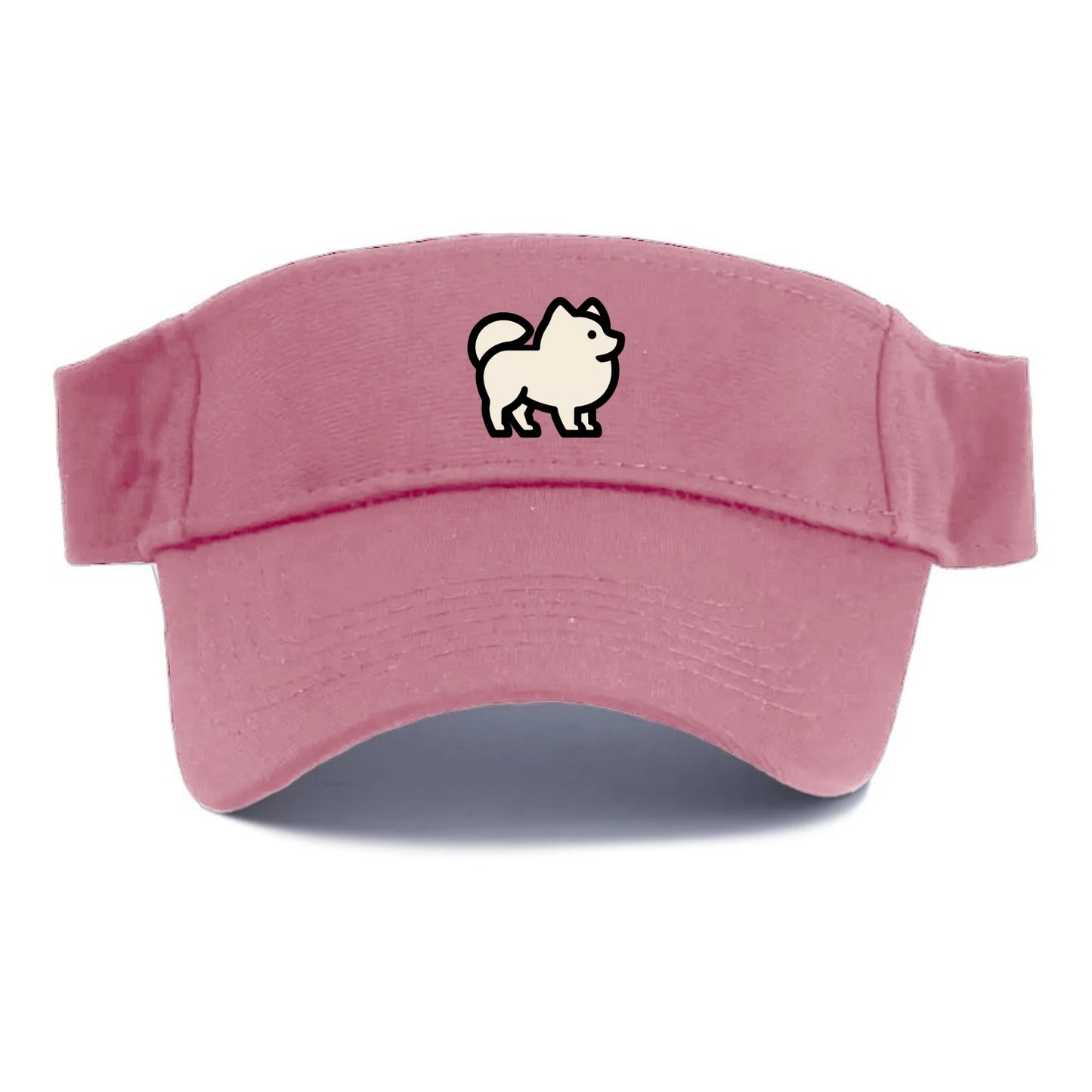 Pomeranian - Modern tiny fluffy logo wit - Visor - Pink