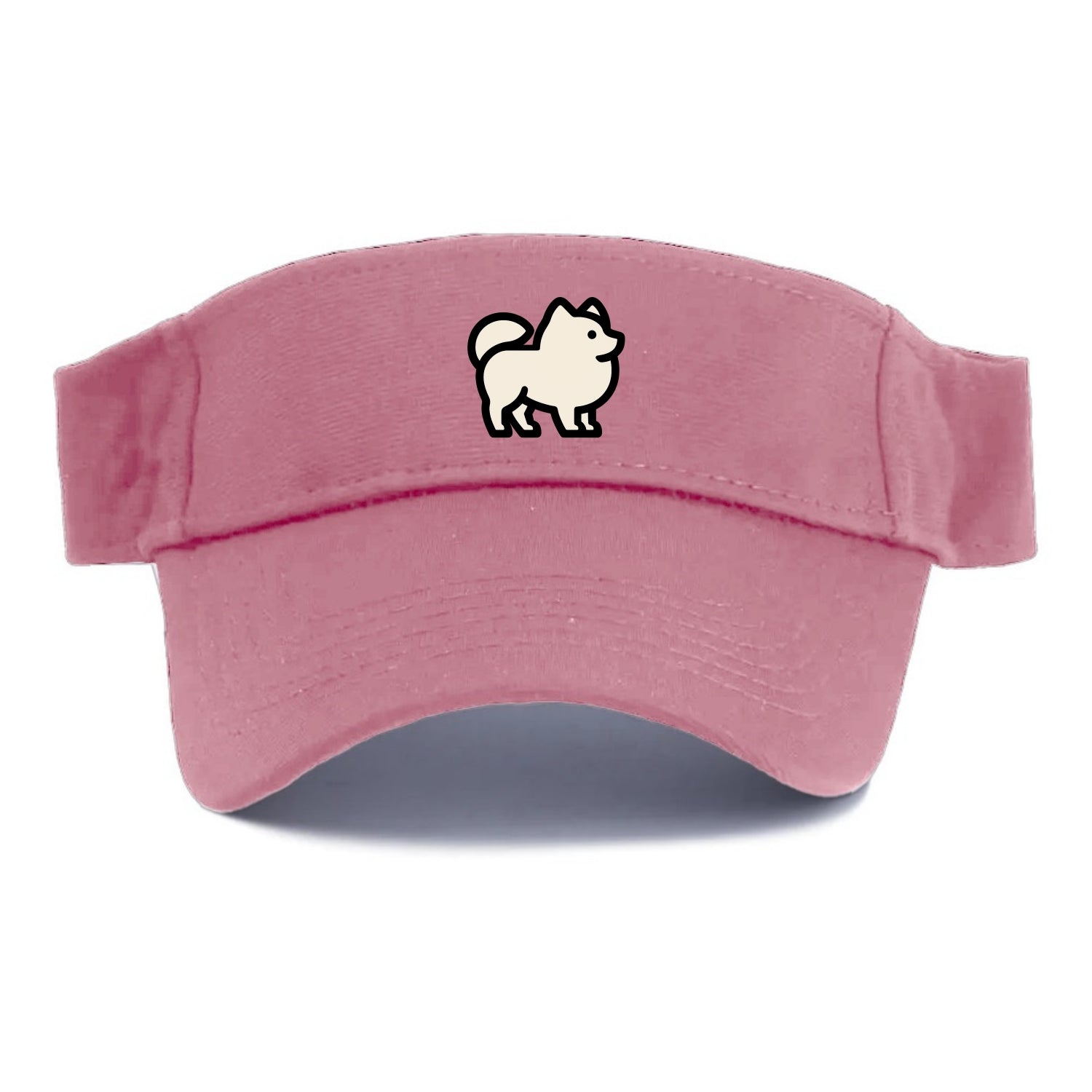 Pomeranian - Modern tiny fluffy logo wit - Visor - Pink