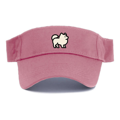 Pomeranian - Modern tiny fluffy logo wit - Visor - Pink