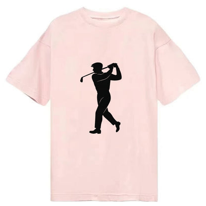 Golfer perfect swing follow-through - Classic T-shirt - Pink