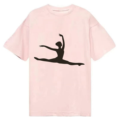Ballet dancer in grand jete leap - Classic T-shirt - Pink