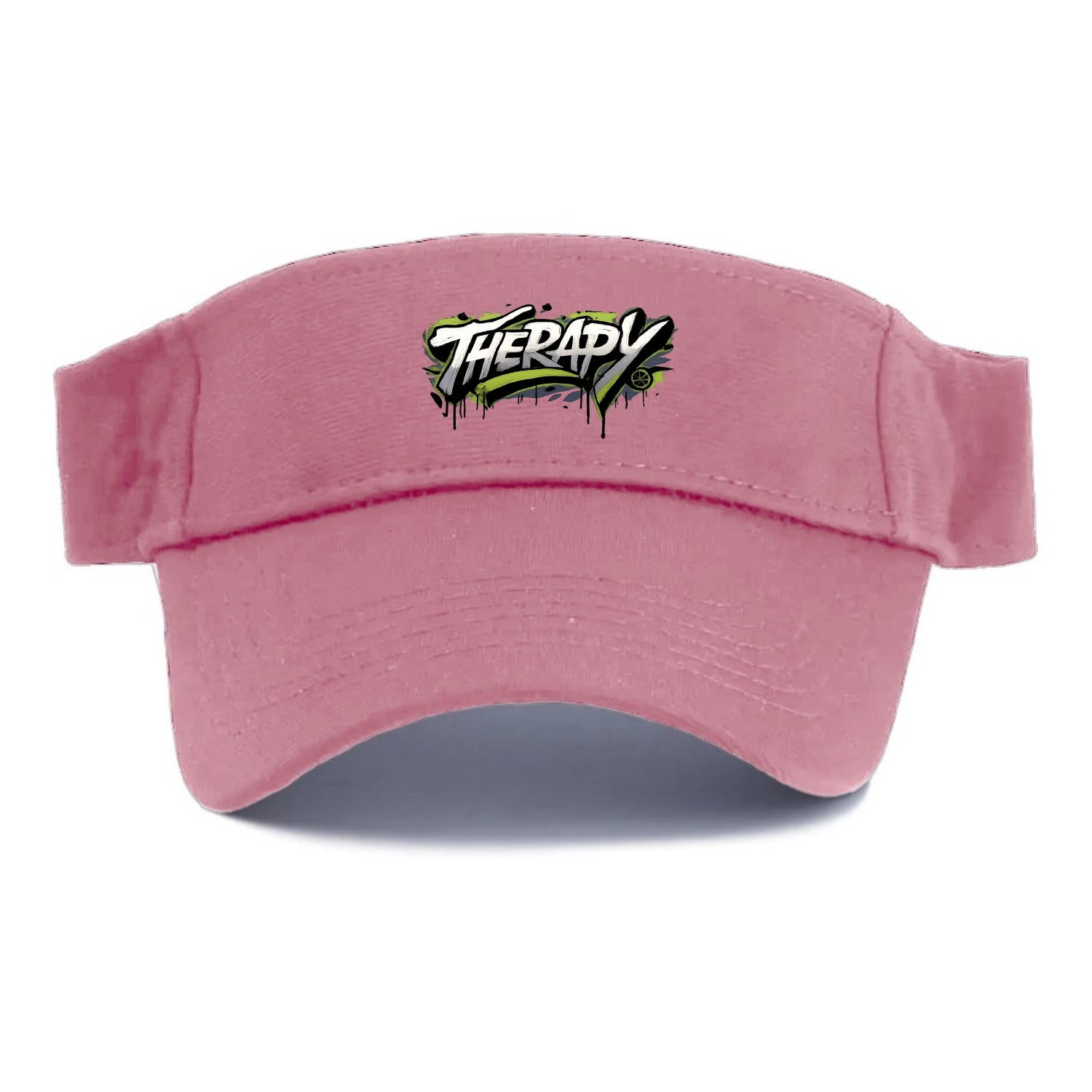 Bold typography design - "THERAPY" - mental health, getting help - Visor - Pink