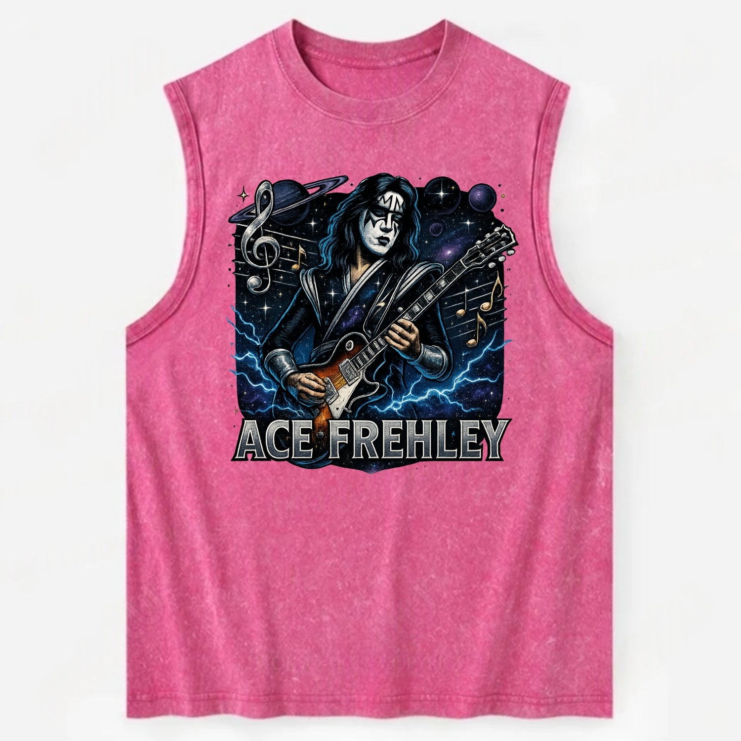 Ace Musical Cosmos - Vintage Washed Tank - Pink