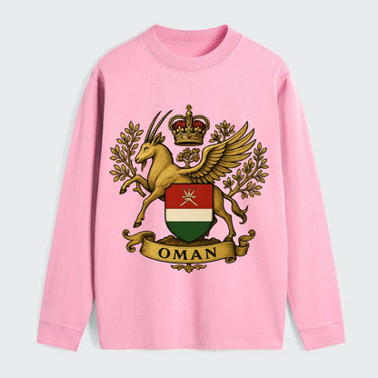 Oman Heritage Badge  - Classic Long Sleeve Shirt - Pink