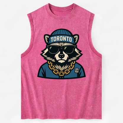 Toronto Raccoon - Vintage Washed Tank - Pink