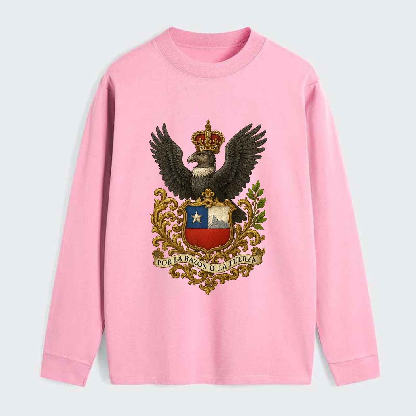 Chile Andean Condor Emblem - Classic Long Sleeve Shirt - Pink