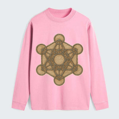 Metatron's Cube  - Classic Long Sleeve Shirt - Pink