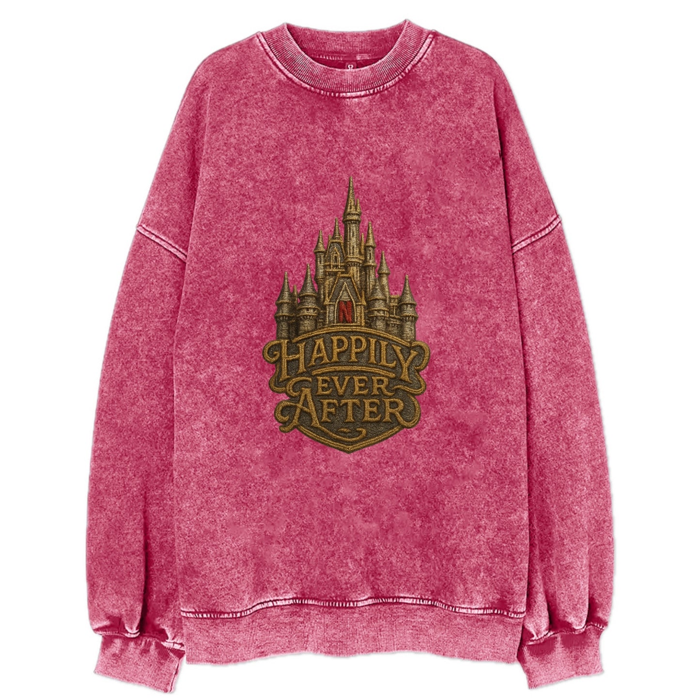Happily Ever After  - Vintage Sweatshirt - Pink