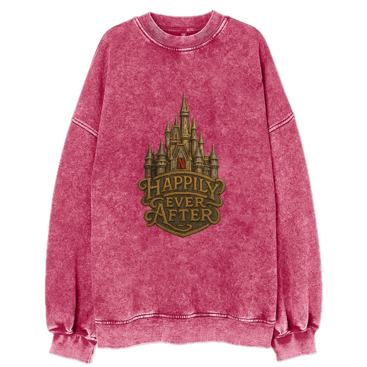 Happily Ever After  - Vintage Sweatshirt - Pink