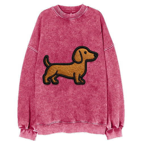 Dachshund - Modern elongated silhouette - Vintage Sweatshirt