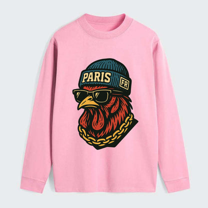 Paris Rooster - Classic Long Sleeve Shirt - Pink