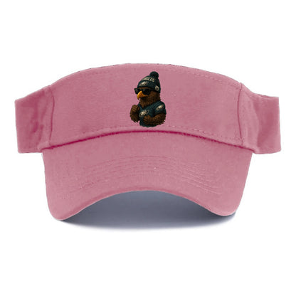 Philly Hawk wearing Eagles beanie with Rocky patch and wayfarer sunglasses - Visor - Pink