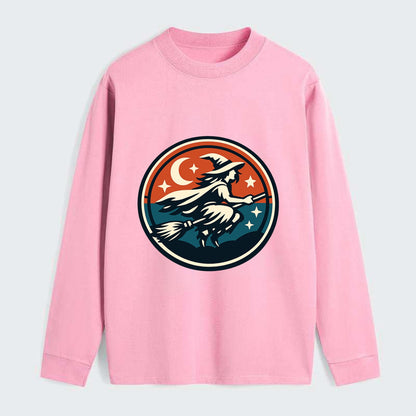 Mystic Night Witch Emblem - Classic Long Sleeve Shirt - Pink