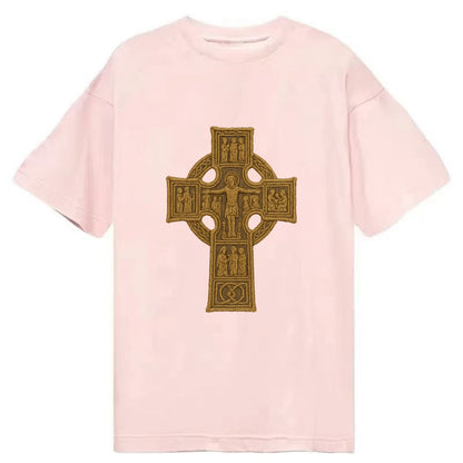 Monasterboice Cross - Classic T-shirt - Pink