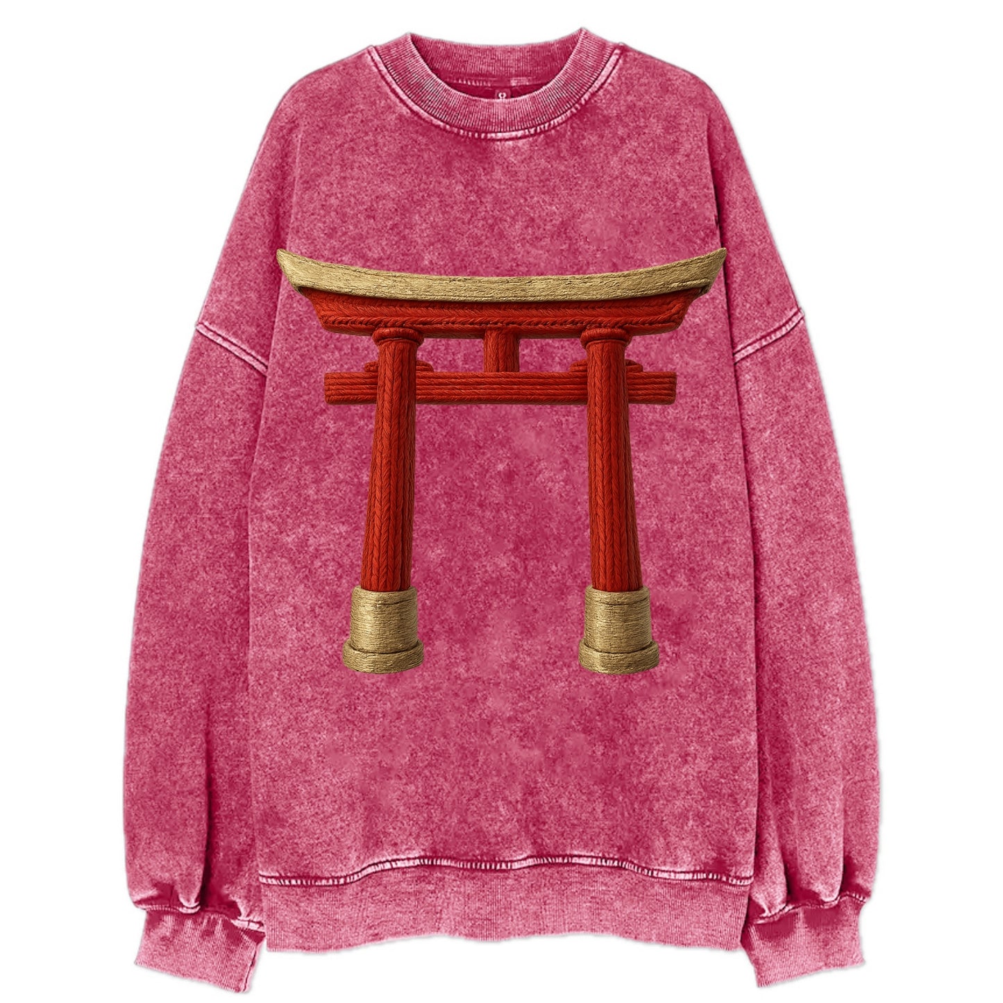 Japanese Torii Gate  - Vintage Sweatshirt - Pink