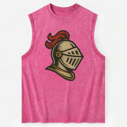 Knight Helmet  - Vintage Washed Tank - Pink