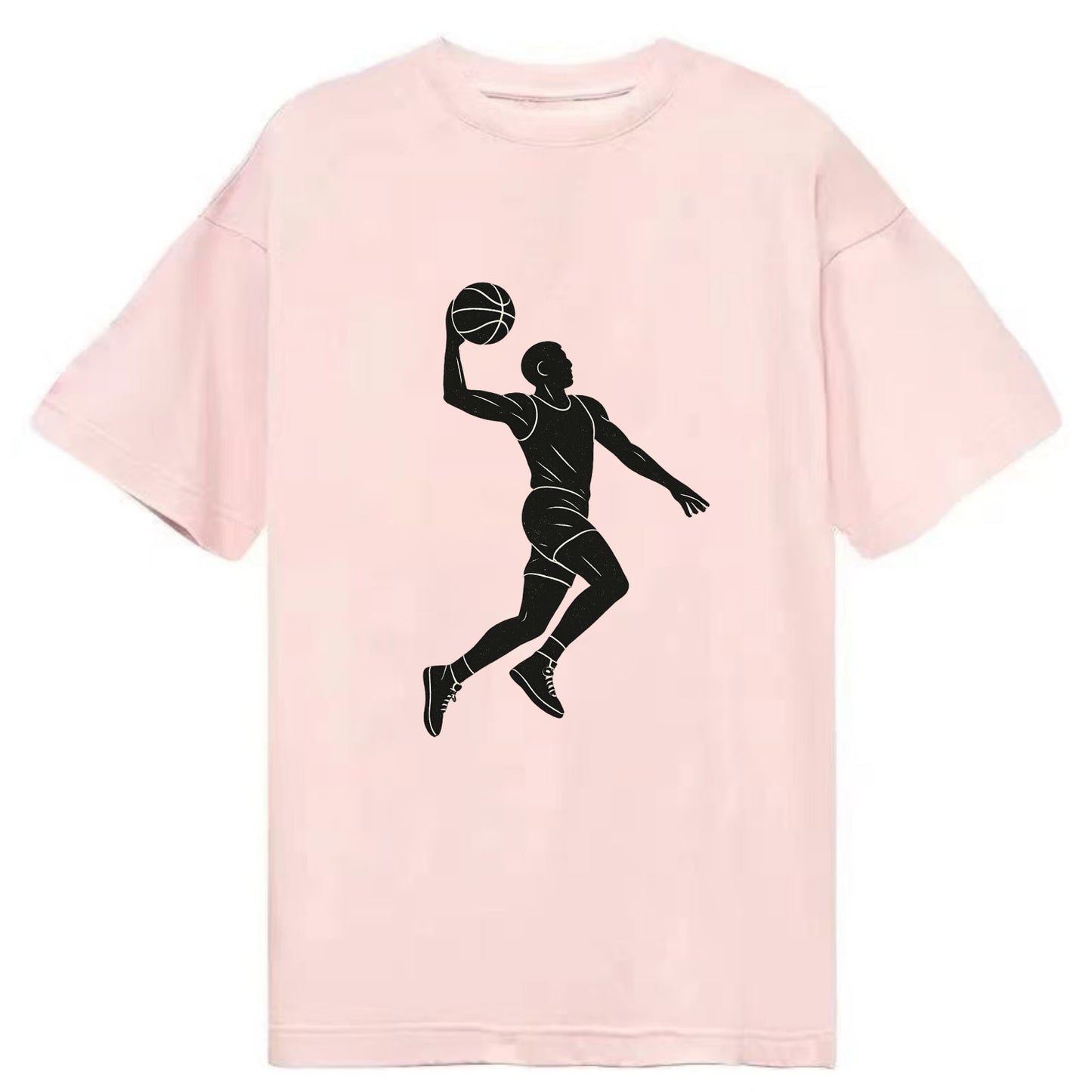 Basketball player dunking silhouette - Classic T-shirt - Pink