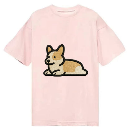Corgi - Sploot lying position - Classic T-shirt - Pink