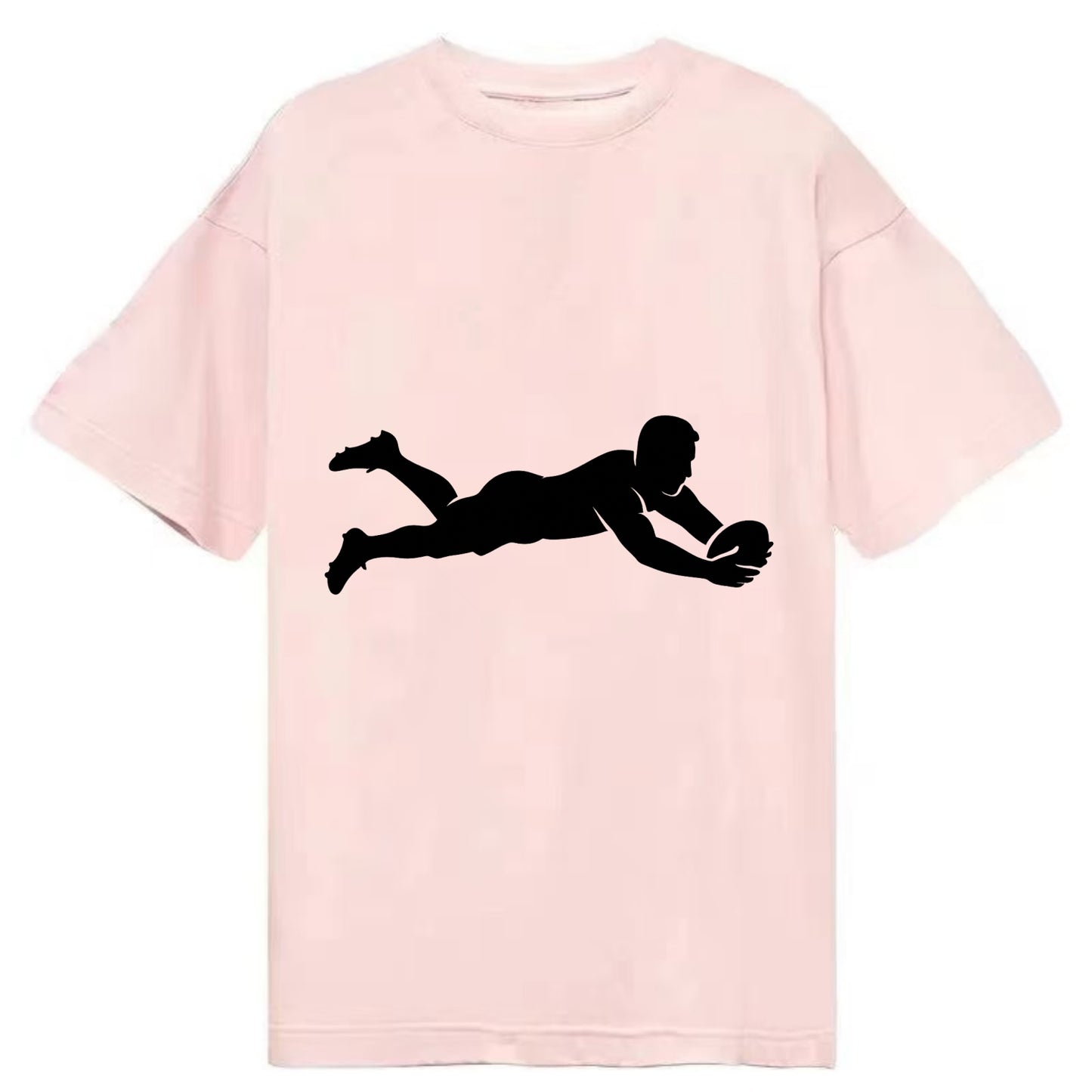 Rugby player diving for try - Classic T-shirt - Pink