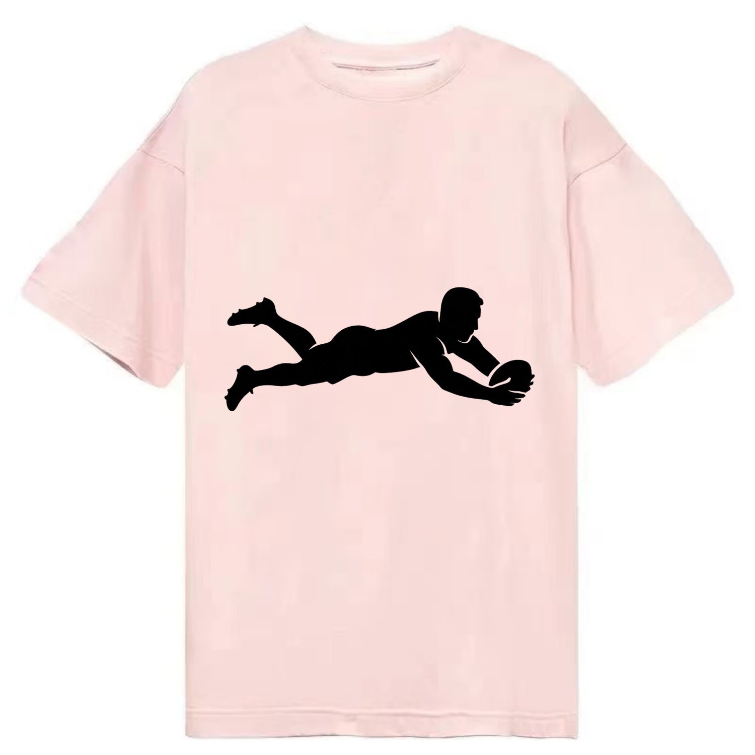 Rugby player diving for try - Classic T-shirt - Pink