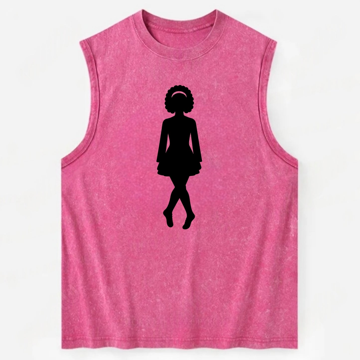 Irish step dancer traditional pose - Vintage Washed Tank - Pink