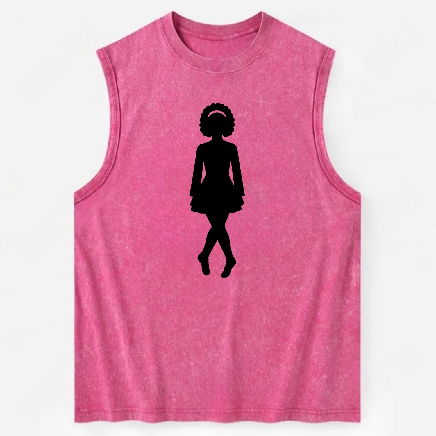 Irish step dancer traditional pose - Vintage Washed Tank - Pink