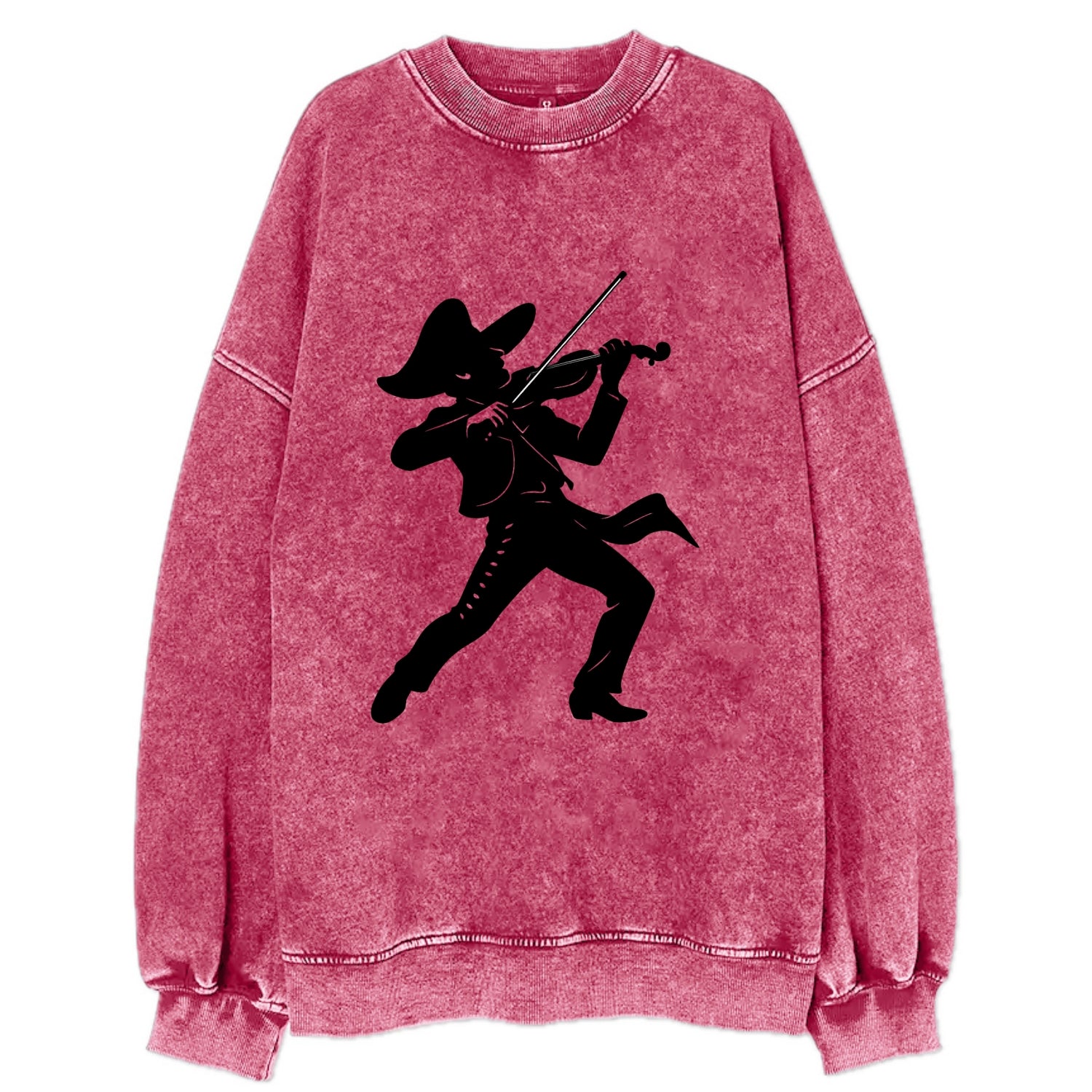 Mariachi violinist passionate performance - Vintage Sweatshirt - Pink